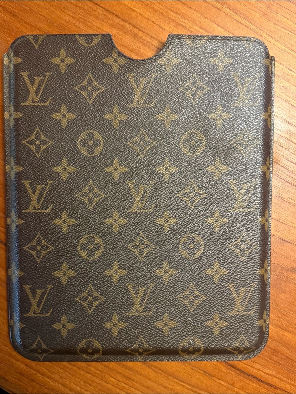Louis Vuitton Beige Suede Tablet Sleeve